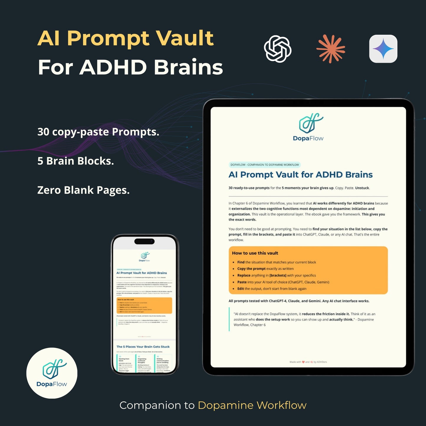 AI Prompt Vault for ADHD Brains